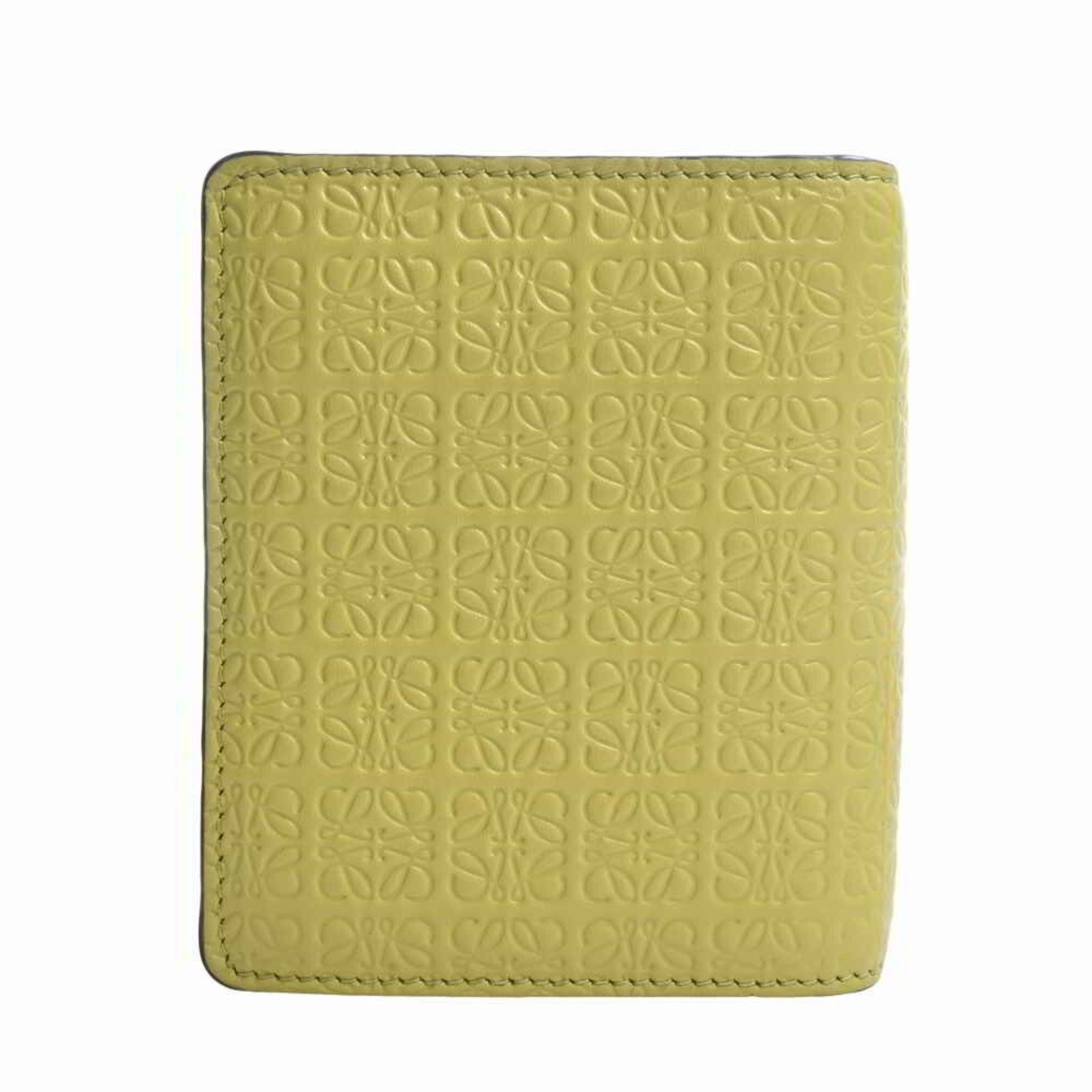 Loewe Leather Repeat Round Bifold Wallet C499z41x04 Yellow